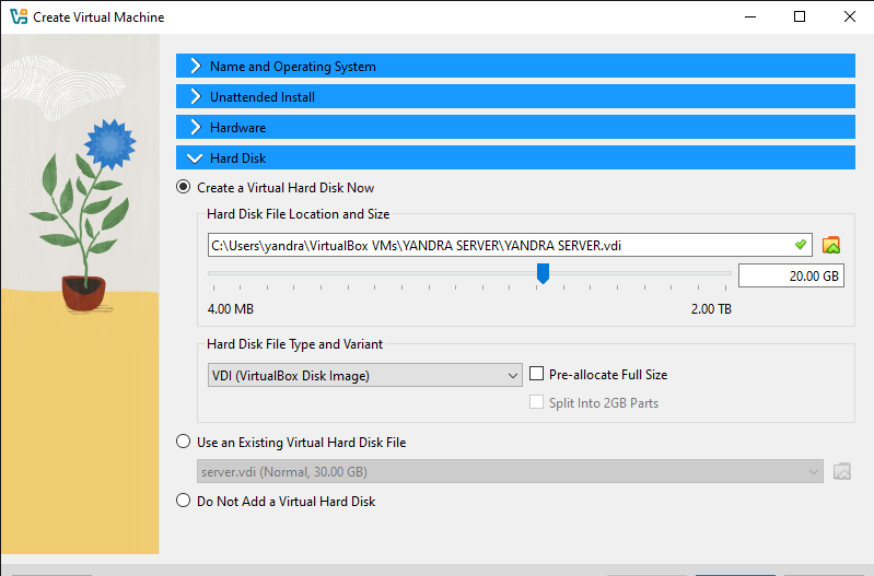 Setup Storage
