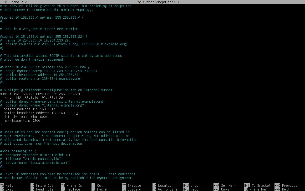 Konfigurasi DHCP