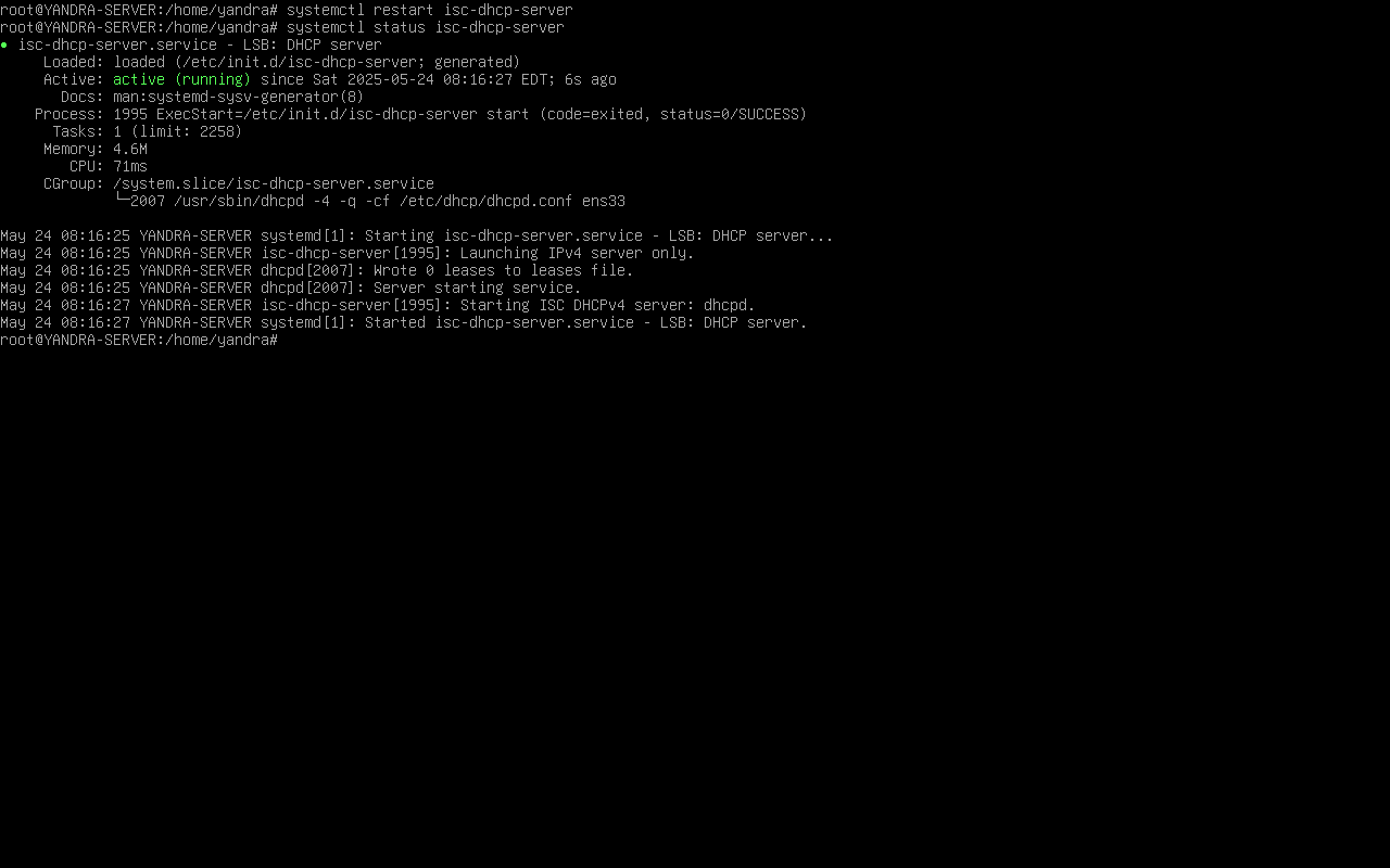 Status DHCP